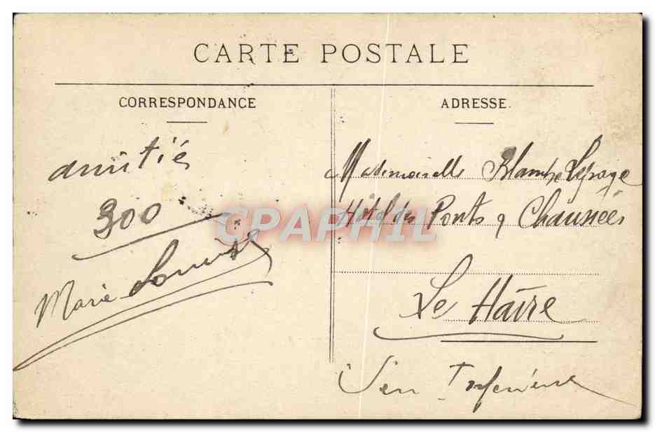 CPA Marseille Notre Dame de la Garde  — Verso