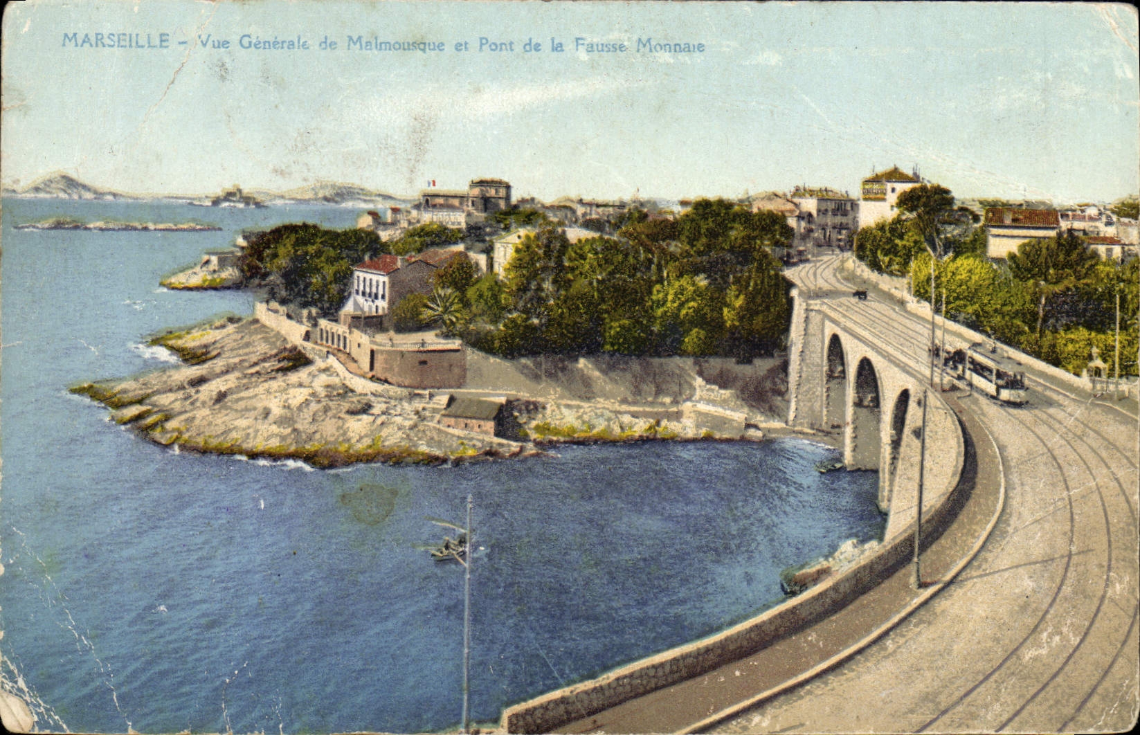 Marseille — Vue Générale de Malmousque et Pont de la Fausse Monnaie