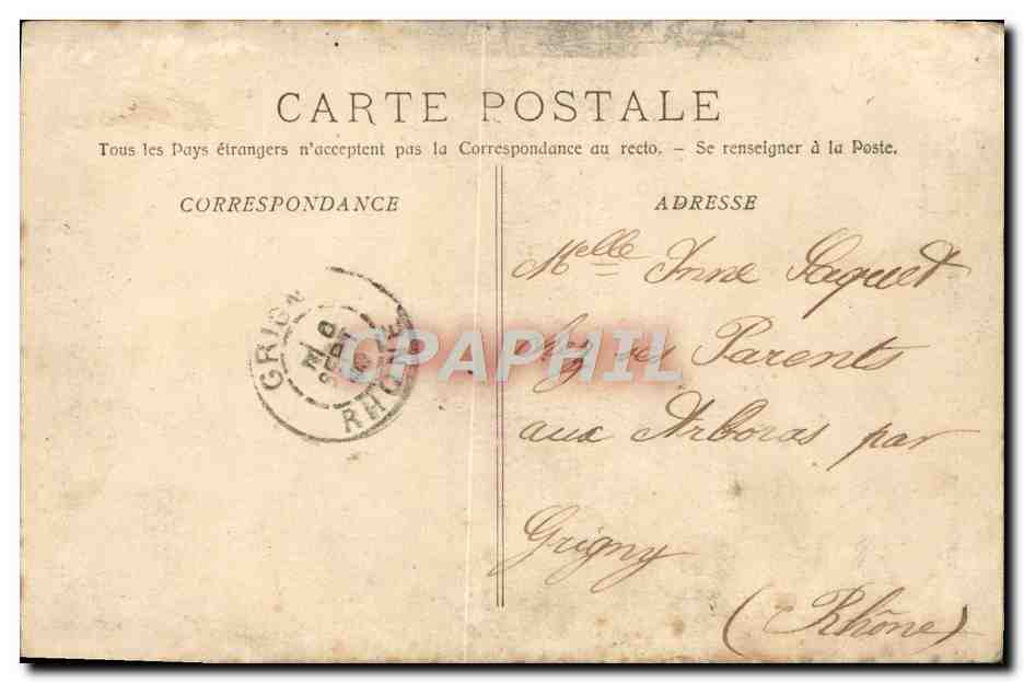 CPA Marseille Exposition Coloniale Tour de l'Annam — Rückseite