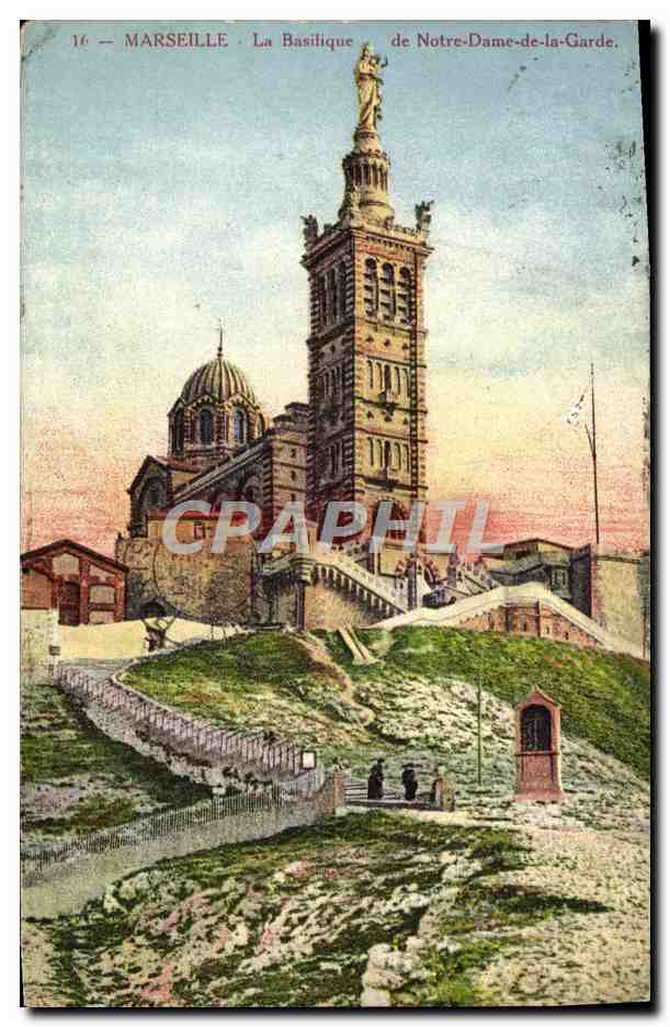 CPA Marseille La Basilique de Notre Dame de la Garde