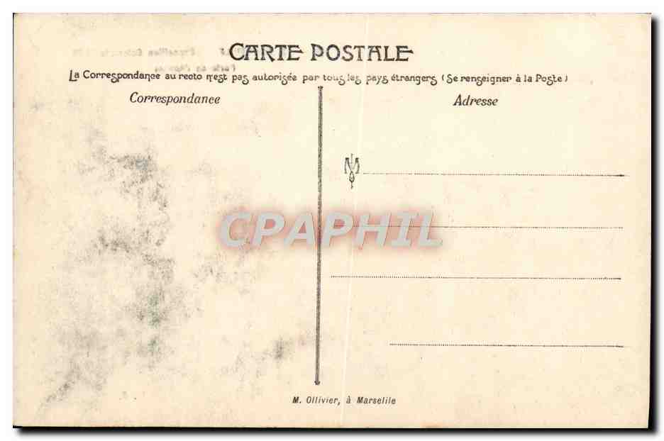 CPA Marseille Exposition Coloniale Porte de l'Annam Elephant — Verso