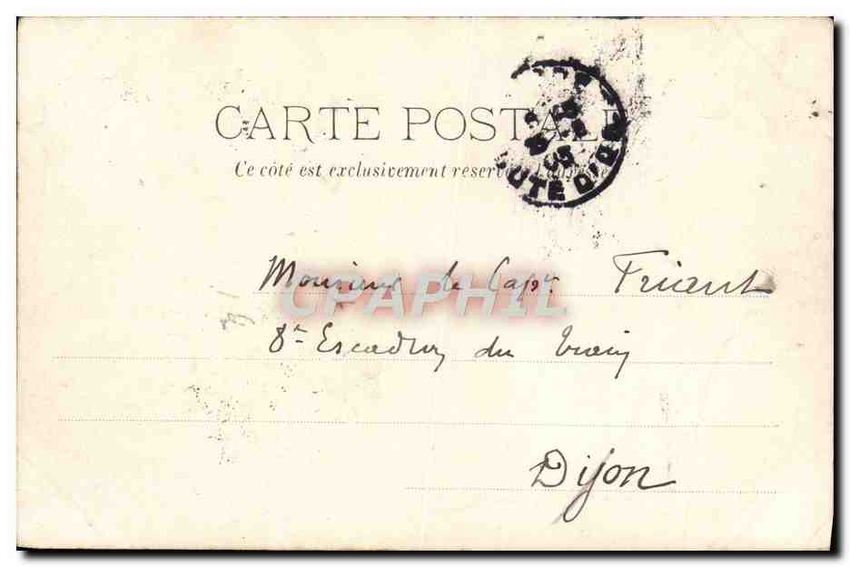 CPA Marseille Hotel de Ville  — Verso