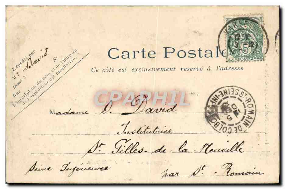 CPA Marseille  — Rückseite