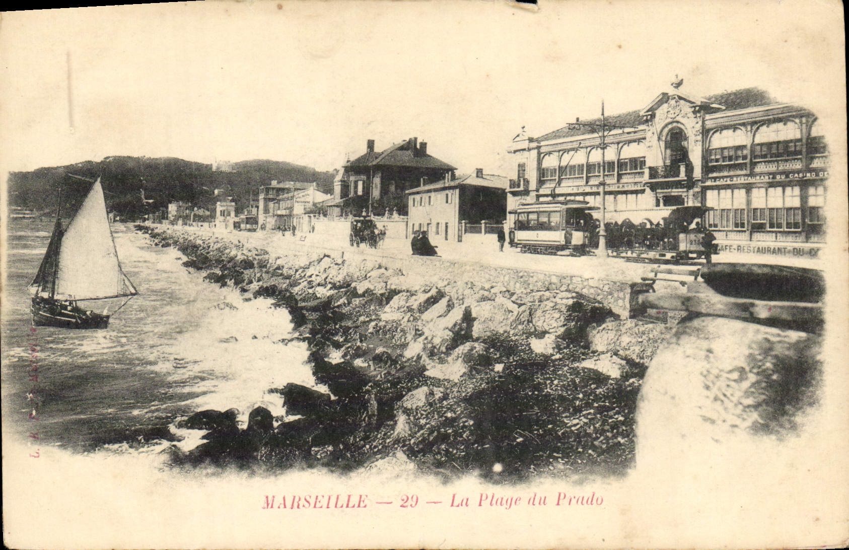 CPA Marseille La Plage du Prado