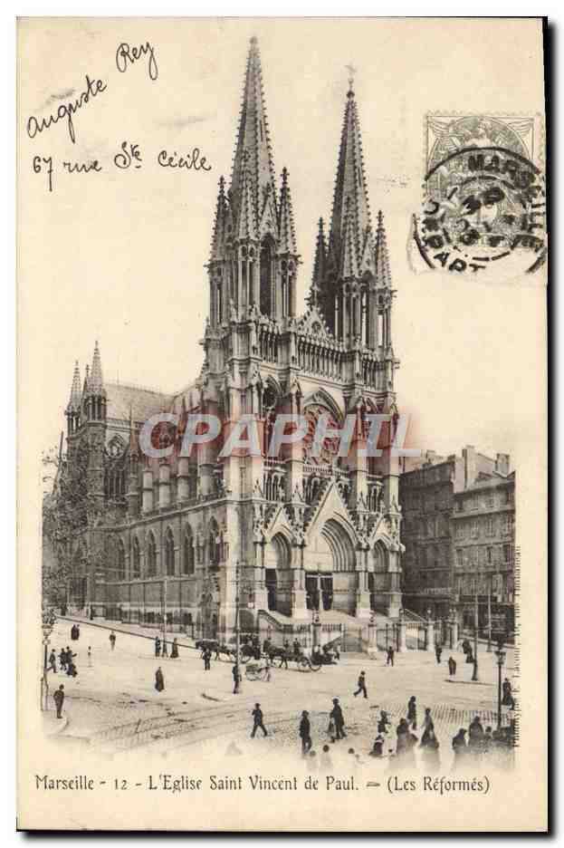 CPA Marseille L'Eglise Saint Vincent de Paul Les reformes