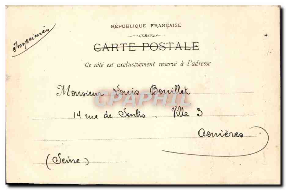 CPA Marseille L'Eglise Saint Vincent de Paul Les reformes — Rückseite