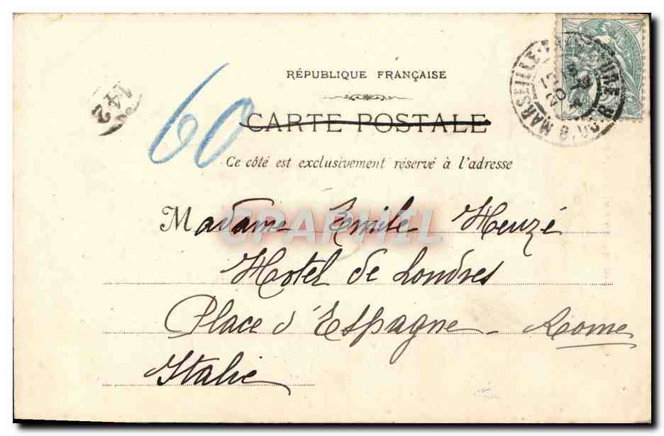 CPA Marseille Le Palais Longchamp Motif principal — Rückseite