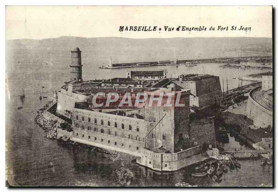 CPA Marseille Vue d'Ensemble du Fort St Jean 