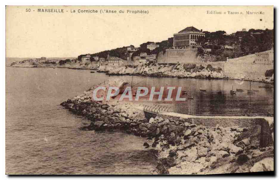 CPA Marseille La Corniche Anse du Prophete