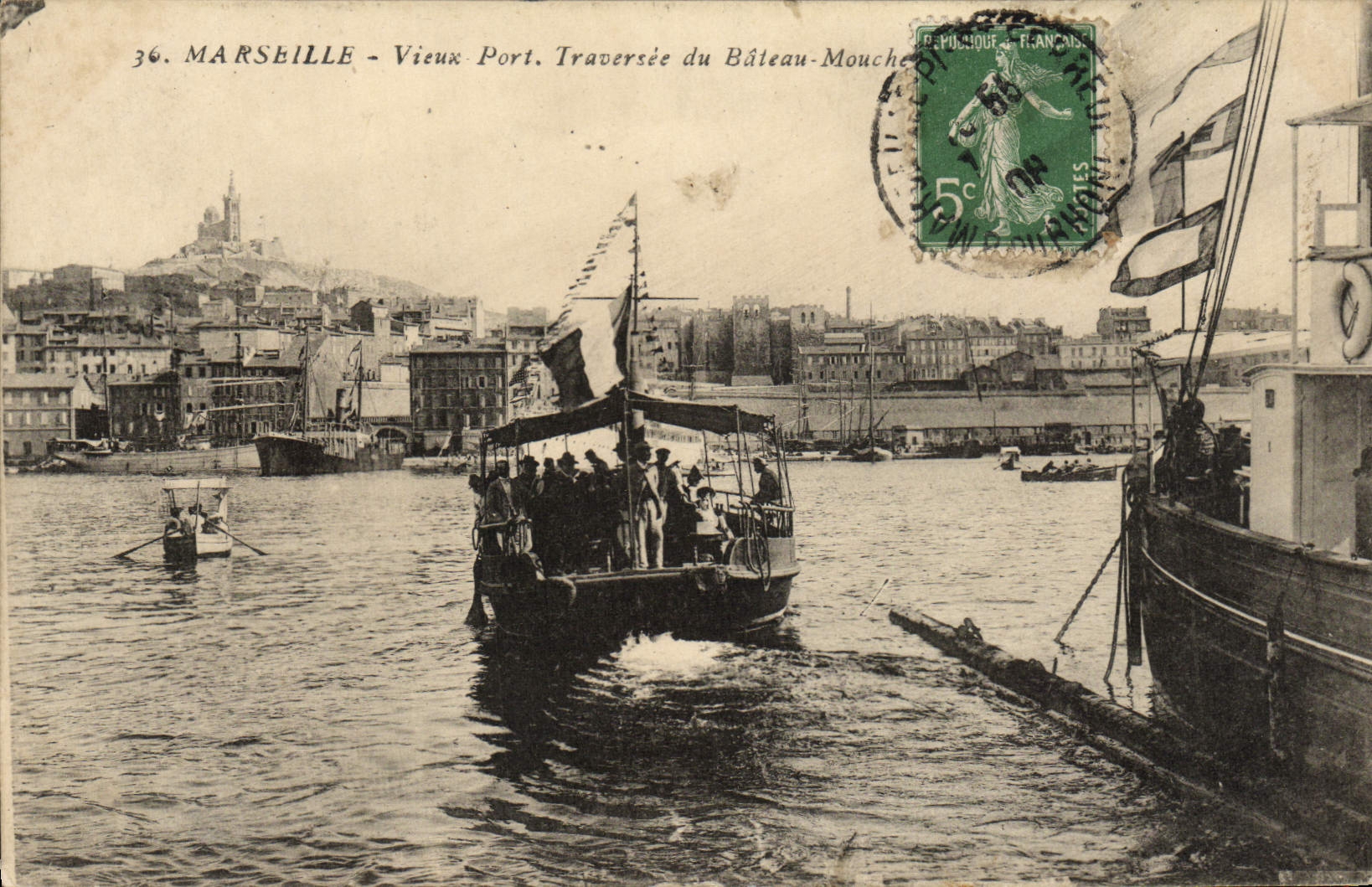 Marseille - Vieux Port. Traversée du Bâteau-Mouche — éditeur non identifié, n° 36