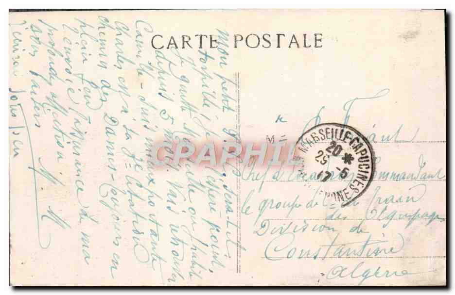 CPA Marseille Sortie du Port Bateau — Verso