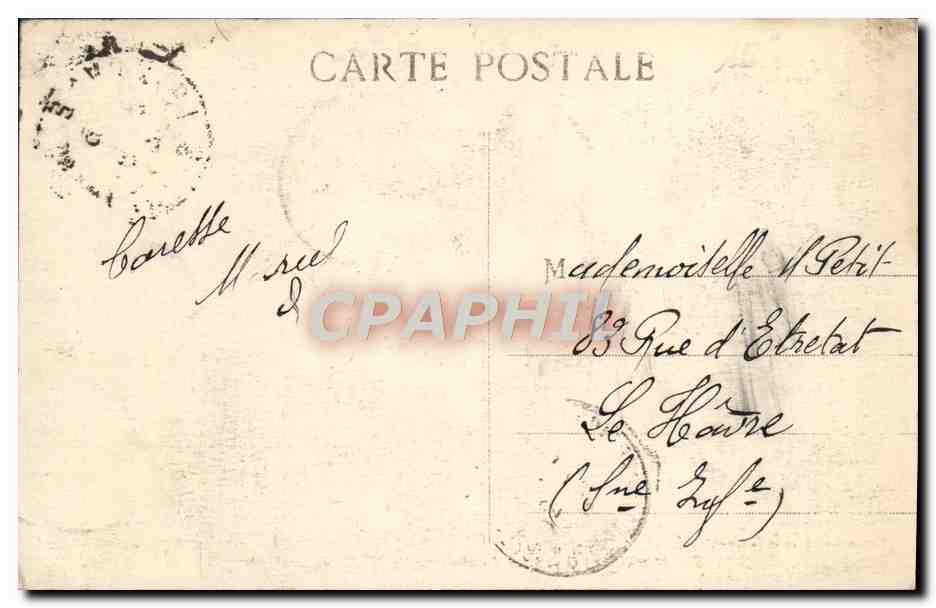 CPA Marseille Salut des aviateurs a Nd de la Garde Avion — Rückseite