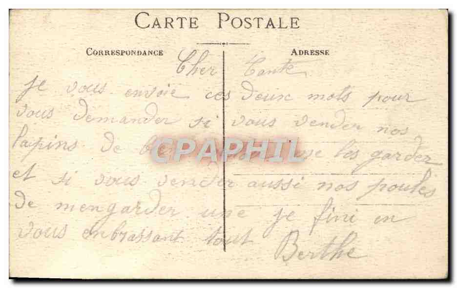 CPA Marseille La Corniche  — Verso