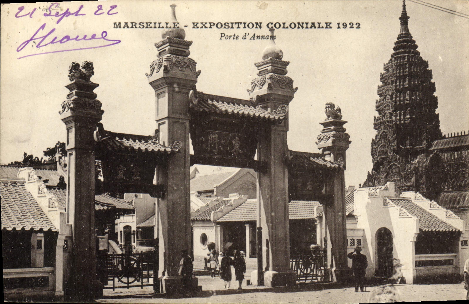 Marseille - Exposition Coloniale 1922 — Porte d'Annam