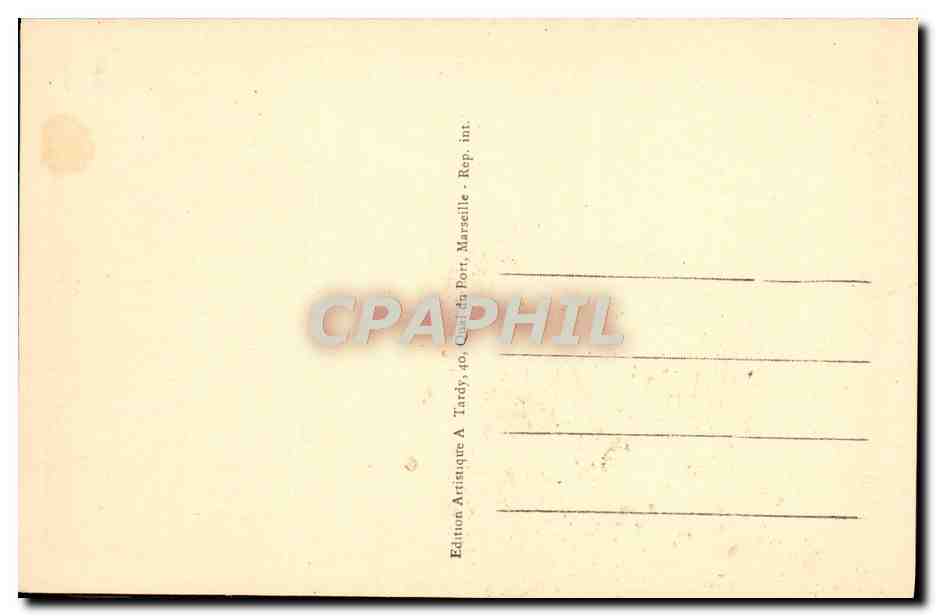 CPA Marseille Le Bassin de la Joliette Depart d'un Courrier Bateau — Rückseite