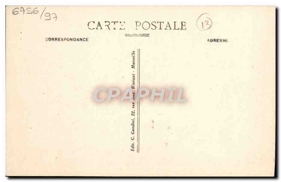 CPA Marseille Vue generale sur N D de la Garde  — Rückseite