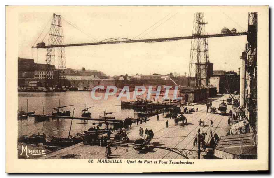 CPA Marseille Quai du Port et Pont Transbordeur 
