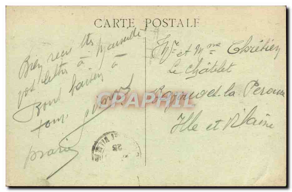 CPA Marseille Notre Dame de la Garde  — Verso