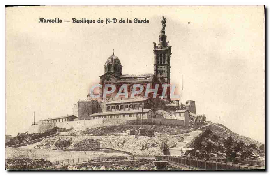 CPA Marseille Basilique de N D de la Garde 