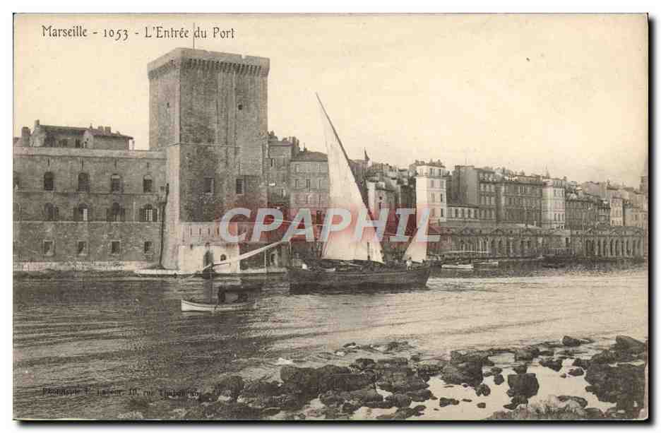 CPA Marseille L'Entree du Port Bateau