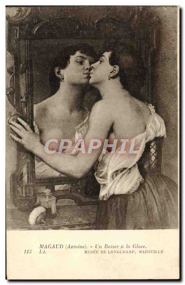 CPA Magaud Un Baiser a la Glace Musee de Longchamp Marseille 