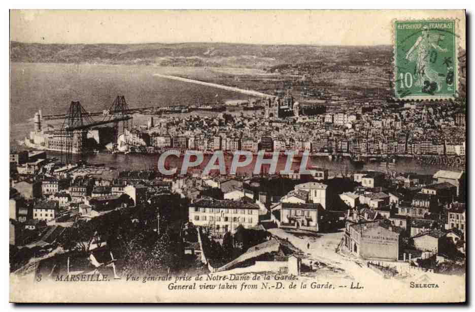 CPA Marseille Vue generale prise de Notre Dame de la Garde 
