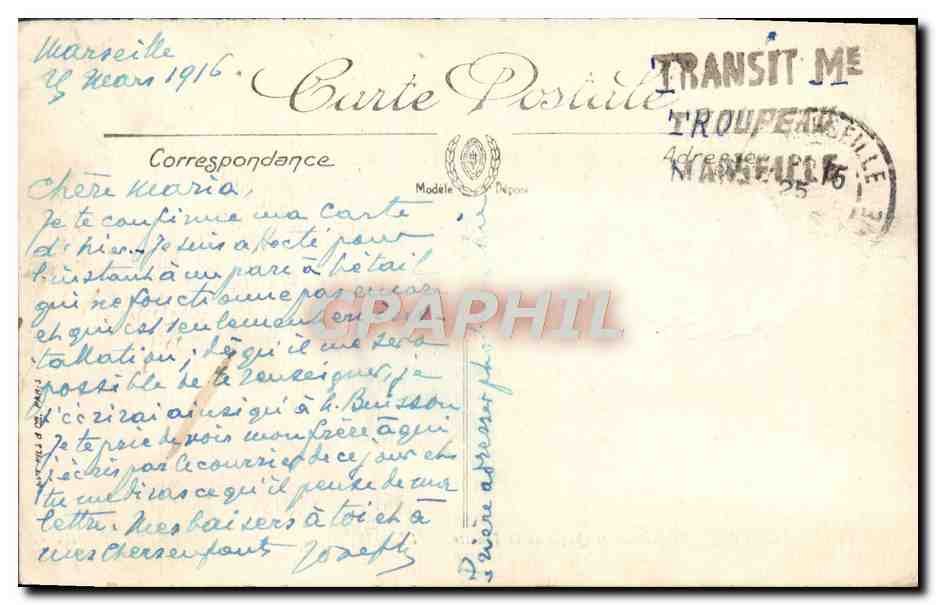 CPA Marseille Bassins et Quais de la Joliette Bateaux — Rückseite