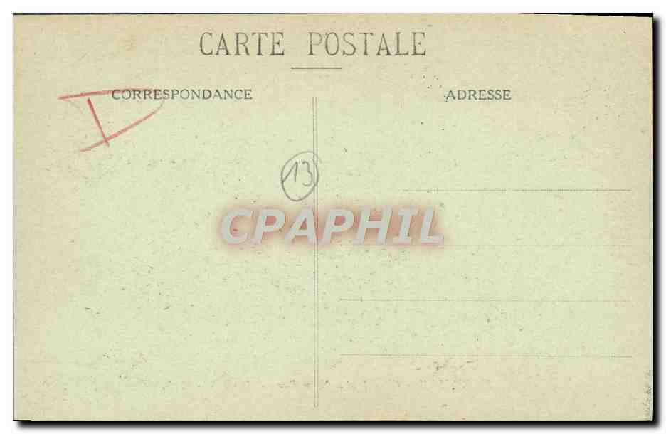 CPA Marseille Vieux port et notre dame de la garde Bateaux — Verso