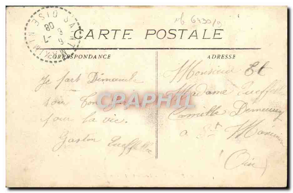 CPA Marseille Le fort St Jean — Rückseite