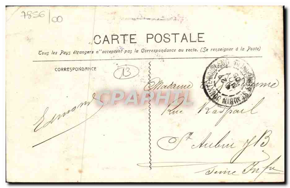CPA Marseille La rue Cannebiere Tramway Moskoff — Verso