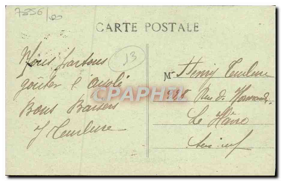 CPA Marseille rue cannebiere — Verso