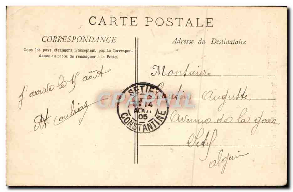 CPA Marseille L'eglise St vincent de Paul Les reformes — Rückseite