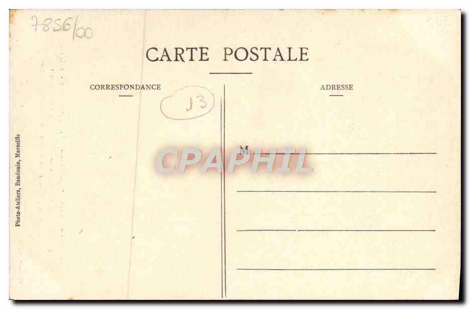 CPA Marseille Pont a transbordeur la nacelle — Verso