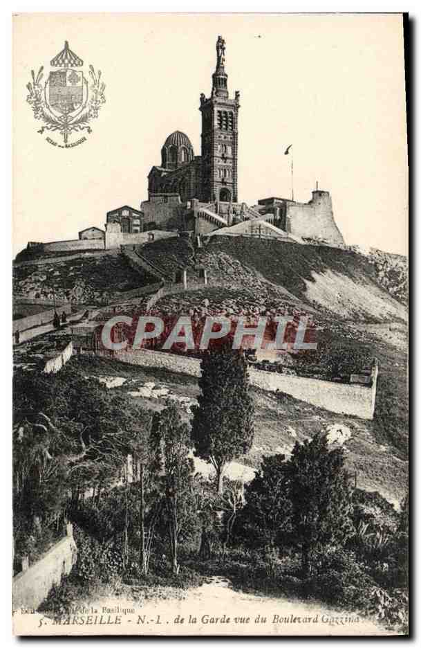 CPA Marseille De la garde vue du boulevard Gazzinia