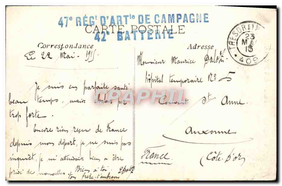 CPA Marseille Ascenseurs de ND de la garde — Verso