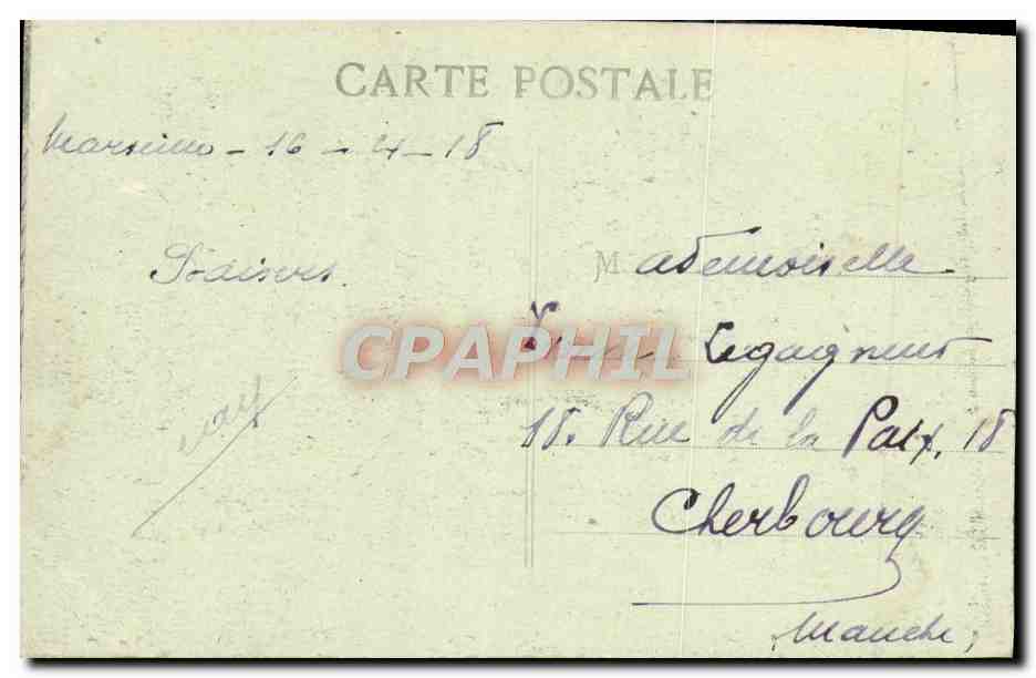 CPA Marseille Ascenseur de ND de la Garde — Verso