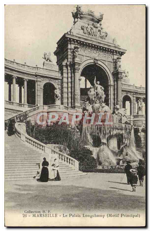 CPA Marseille Le palais longchamp Motif principal