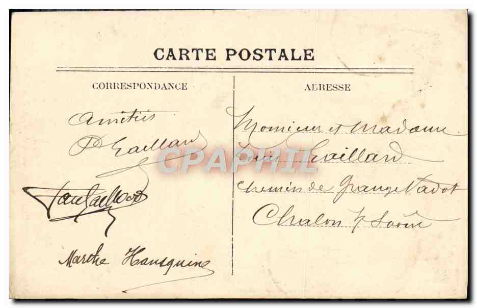 CPA Marseille Ascenseurs de ND de la Garde — Verso