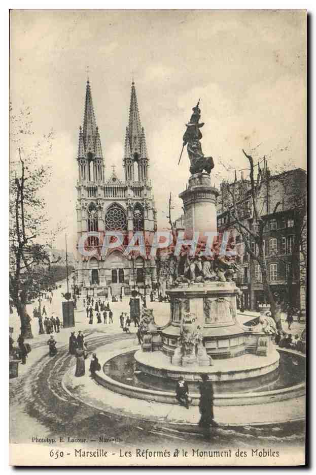 CPA Marseille Les Reformes et le monument des mobiles