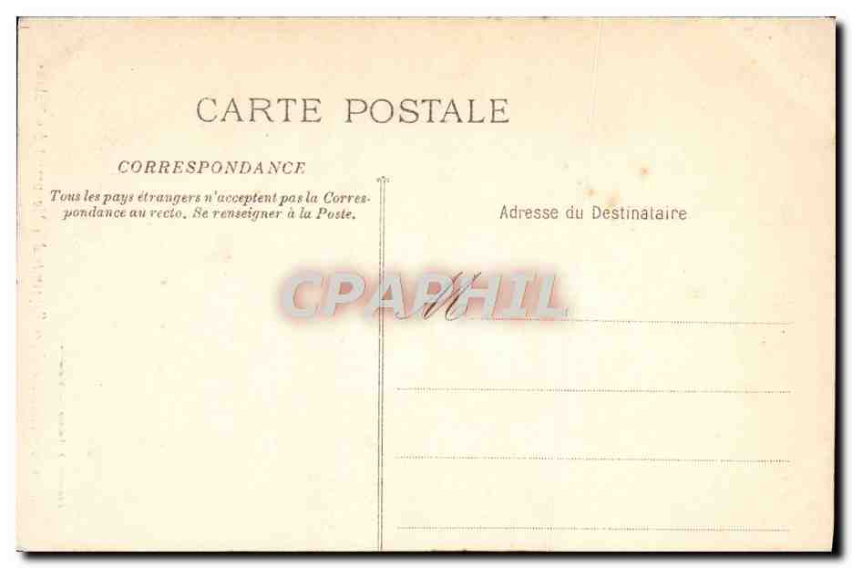 CPA Marseille Les Reformes et le monument des mobiles — Rückseite