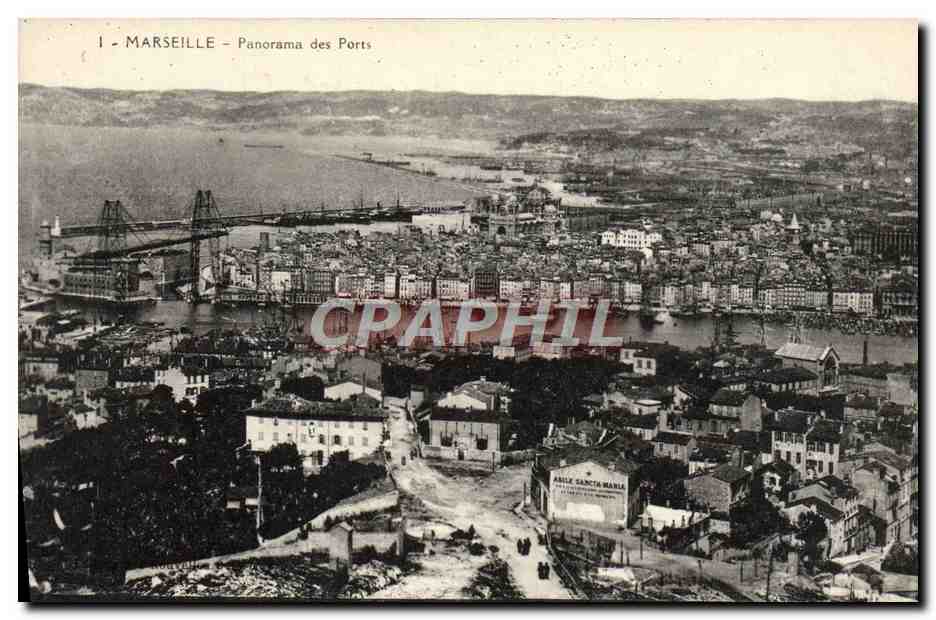 CPA Marseille Panorama des ports