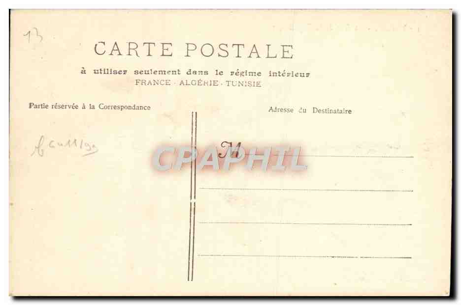 CPA Marseille La rue de la republique — Verso