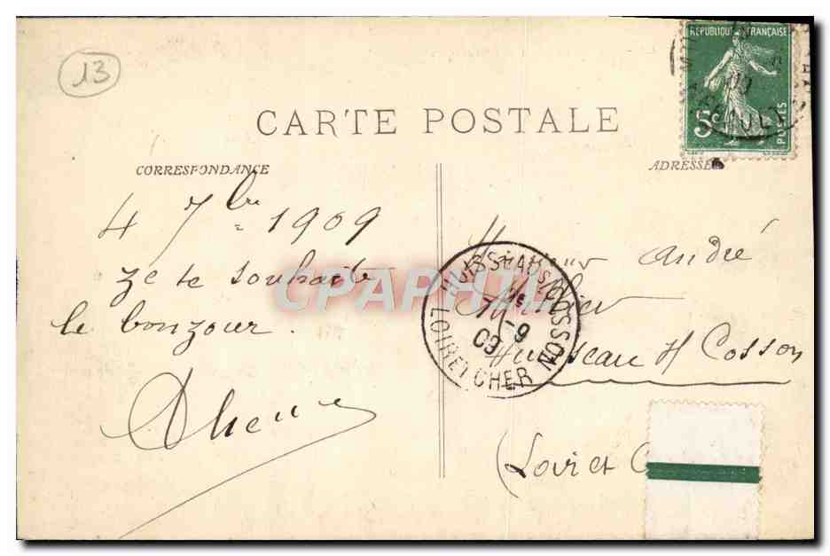 CPA Marseille La rue de la republique — Verso