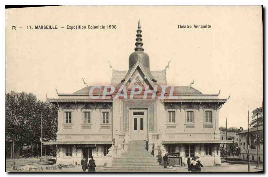 CPA Marseille Exposition coloniale 1906 Theatre annamite