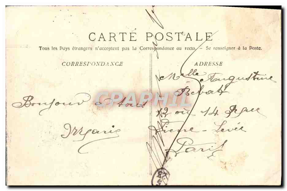 CPA Marseille Exposition coloniale Palais de la mer — Verso