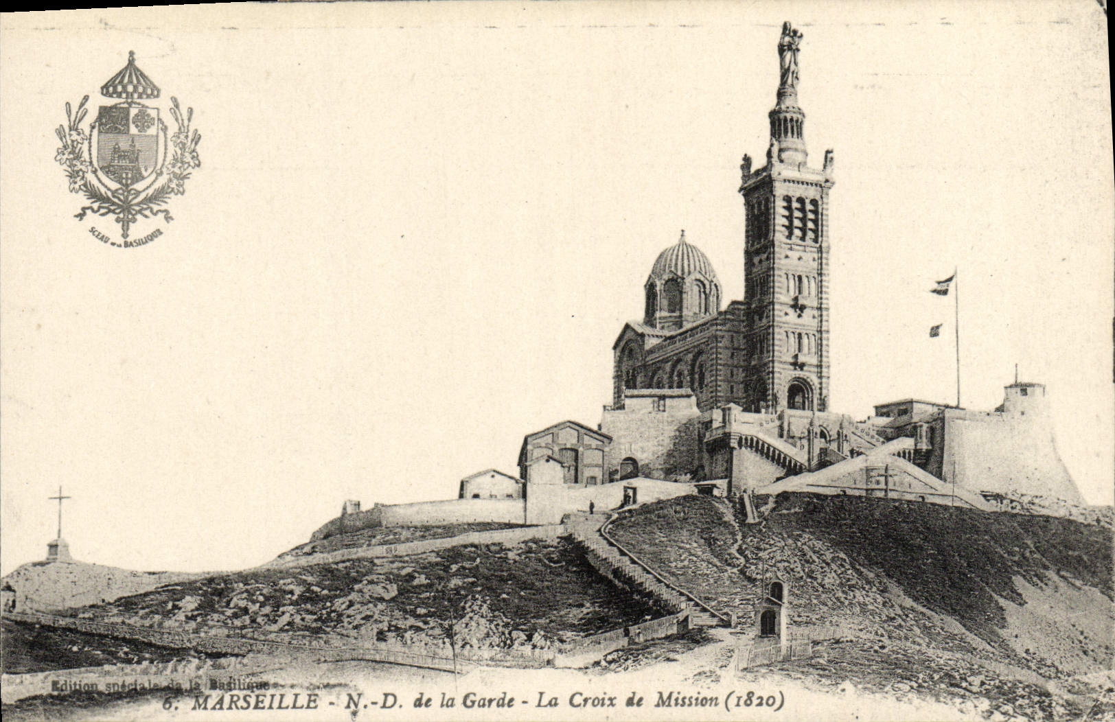 CPA Marseille ND De la garde la croix de mission