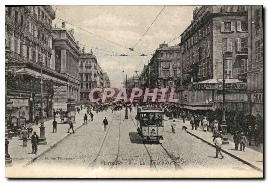 CPA Marseille La cannebiere Tramway