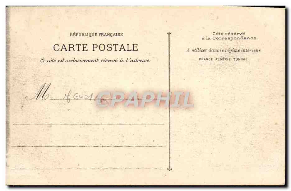 CPA Marseille La cannebiere Tramway — Verso