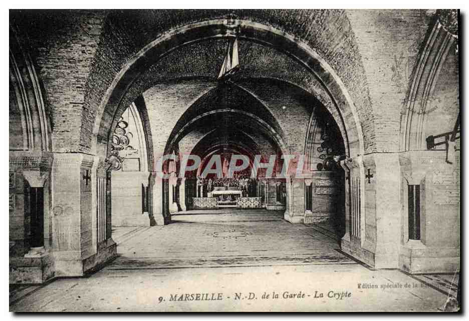 CPA Marseille ND De la garde la crypte