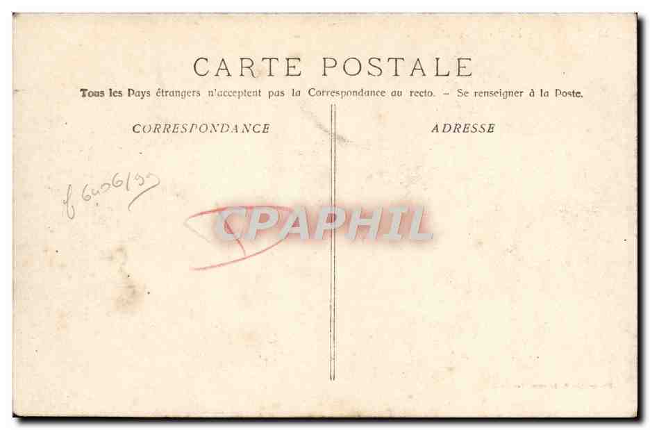 CPA Marseille Le Palais de la bourse — Rückseite